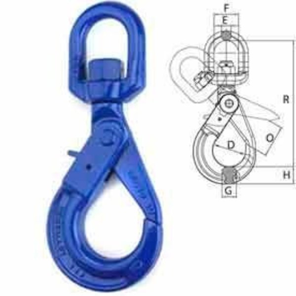 Peerless Industrial Group Peerless„¢ 8499200 9/32" - 5/16" V10 Swivel Self-Lock Hook 8499200